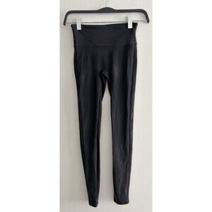 Spanx Faux Leather Black Pull On Stretch Leggings